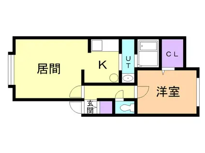 ROSSO A(1LDK/2階)の間取り写真