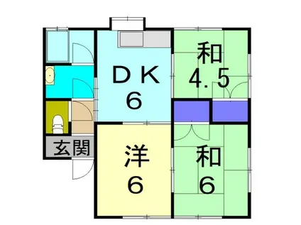 坂田アパート(3DK/1階)の間取り写真