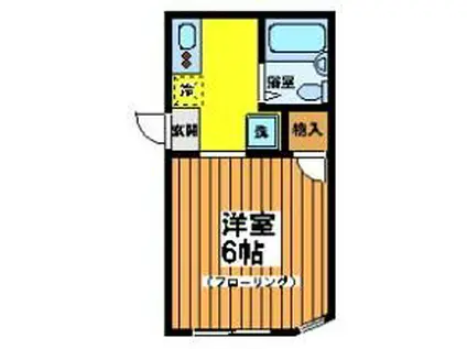 ココルワージュ(1K/1階)の間取り写真