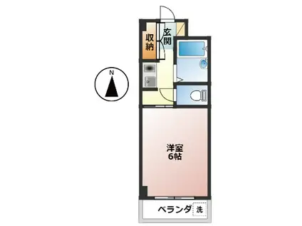 メゾン・ド・クレール(1K/2階)の間取り写真