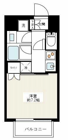 サンウッド錦糸町フラッツ(1K/3階)の間取り写真