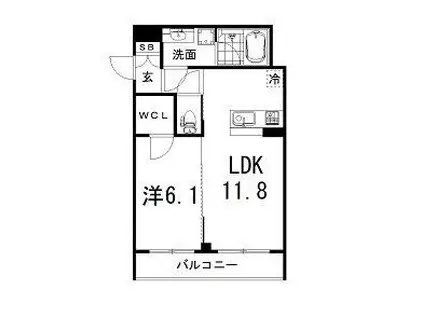 シャーメゾン碧空(1LDK/3階)の間取り写真