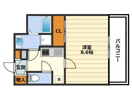エスリード大阪天満宮(1K/11階)の間取り写真