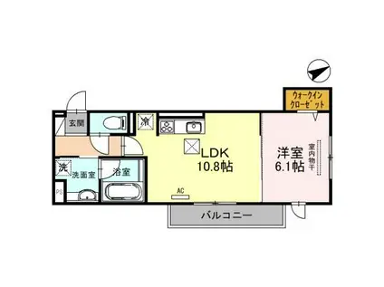 ASUKAIV(1LDK/1階)の間取り写真
