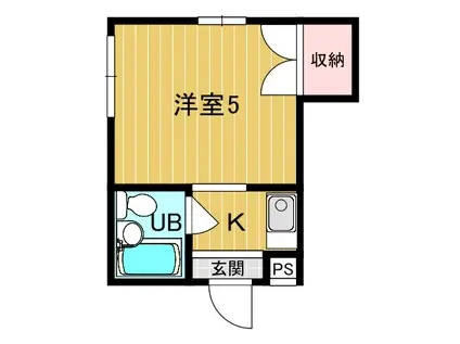 ハイツわかくさ303(1K/3階)の間取り写真
