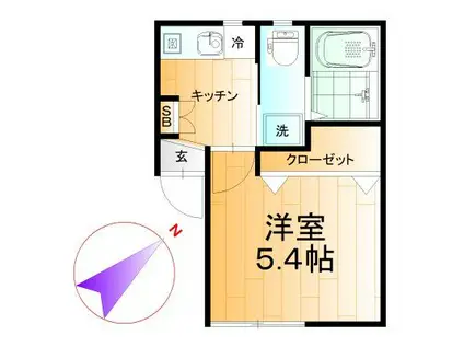 プチメゾンNOAH(1K/2階)の間取り写真