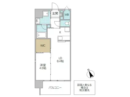 アルティザ水戸泉町(1LDK/3階)の間取り写真