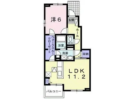 ラ コリーナ E(1LDK/1階)の間取り写真