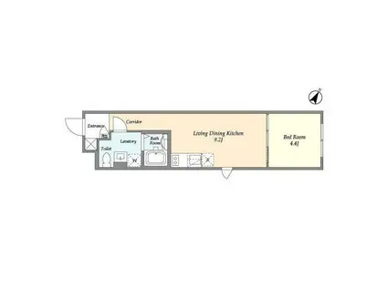 タスキスマート新大塚3(1LDK/2階)の間取り写真