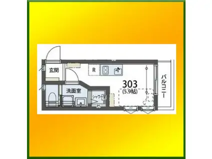 シエスタヴィラ田無トレクボクス(ワンルーム/3階)の間取り写真