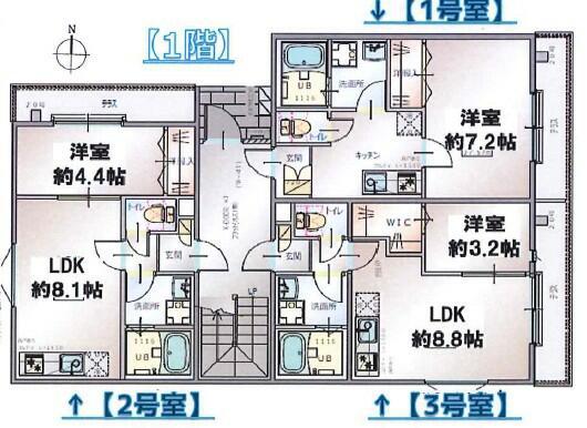 リーヴェル新小岩プレミオ(1LDK/1階)の間取り写真