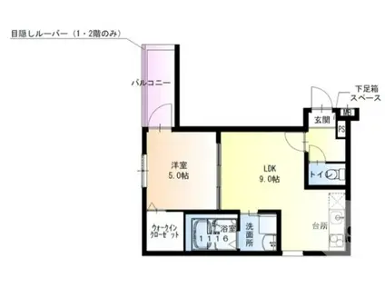 フジパレス百舌鳥八幡VI番館(1LDK/1階)の間取り写真