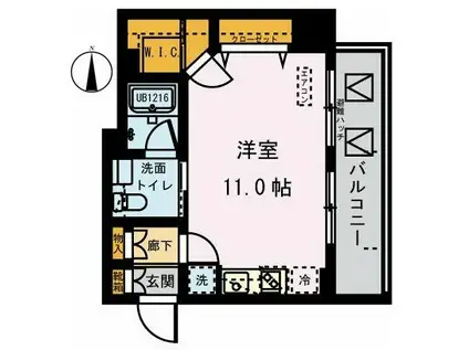 ドムス常盤(ワンルーム/6階)の間取り写真