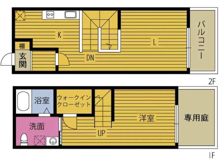 REGINA中島(1LDK/2階)の間取り写真