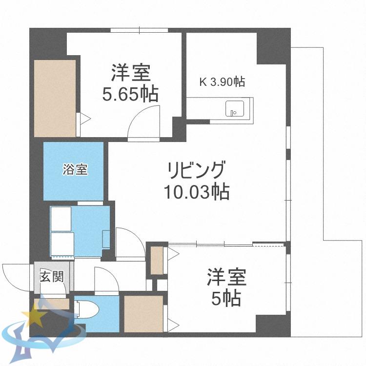 MODENA SIAN(2LDK/4階)の間取り写真