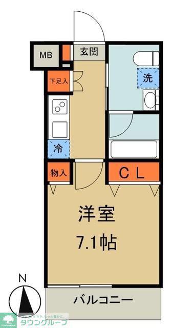 クレヴィスタ板橋西台III(1K/7階)の間取り写真