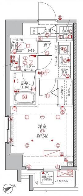 クレイシア浅草橋(1K/3階)の間取り写真