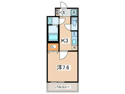 LOCS KIKUNA(1K/4階)の間取り写真