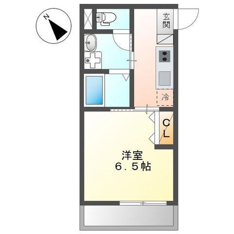 A.C.GRANDAGE(1K/3階)の間取り写真