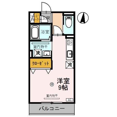 RICOFIELDリコフィールド(ワンルーム/2階)の間取り写真
