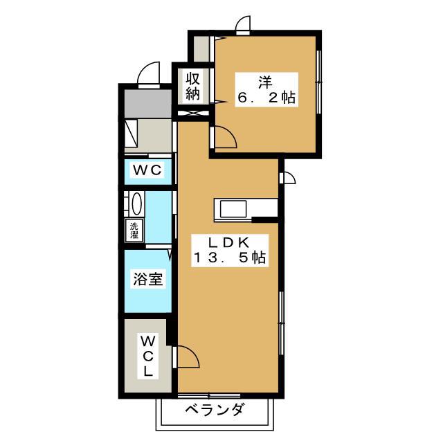FELIZ(1LDK/1階)の間取り写真