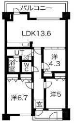 サンヒルズ福沢町(3LDK/7階)の間取り写真