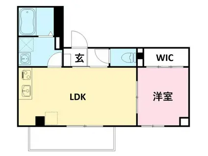 サンシエ神戸元町(1LDK/1階)の間取り写真