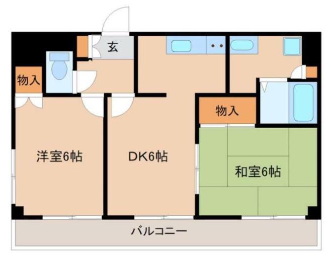 シャトード・ピエール(2DK/4階)の間取り写真