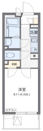 レオネクストYAM(1K/1階)の間取り写真