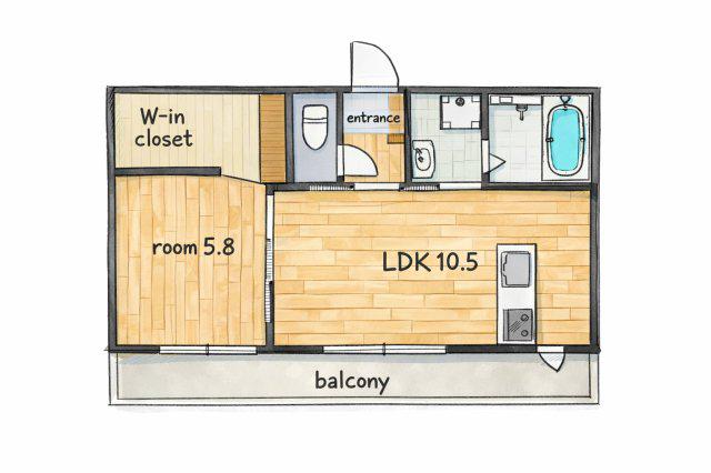 GRANDE MAISON(1LDK/3階)の間取り写真