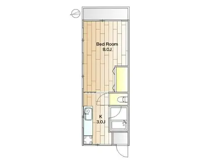 山水荘(1K/1階)の間取り写真