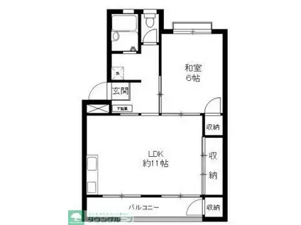 アベニュー原宿(1LDK/3階)の間取り写真