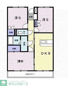 グリーンハイツ稲垣II(3DK/3階)の間取り写真
