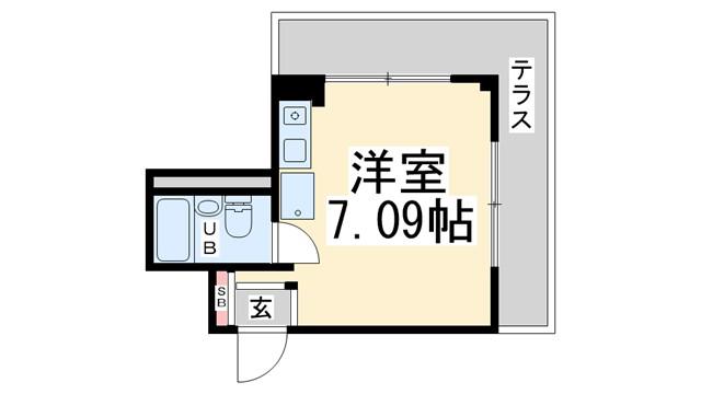 リベラール美園(ワンルーム/1階)の間取り写真