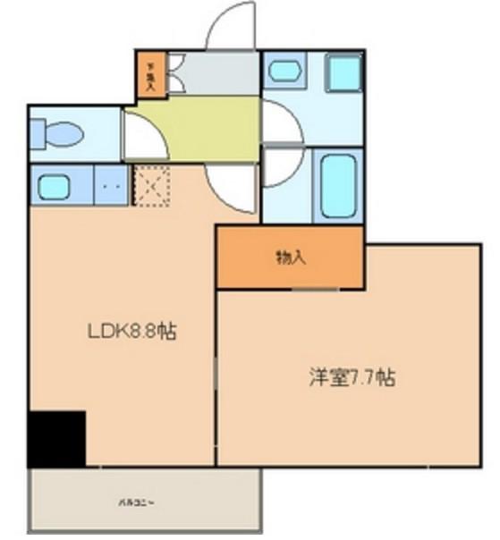 PAPILLON(1LDK/6階)の間取り写真