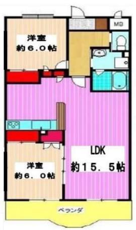 SENT REGIS GRAN(2LDK/1階)の間取り写真