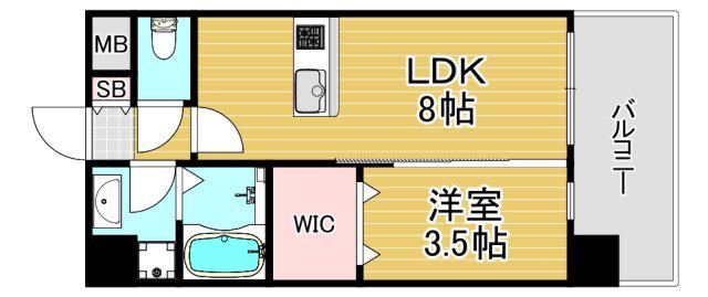 アートレジデンス吉野(1LDK/3階)の間取り写真