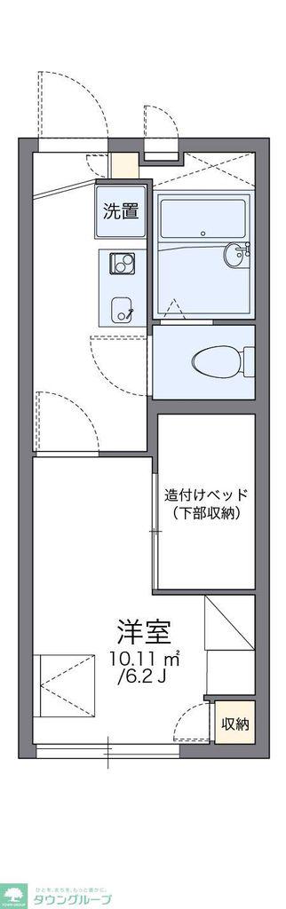 レオパレスM&S(1K/1階)の間取り写真