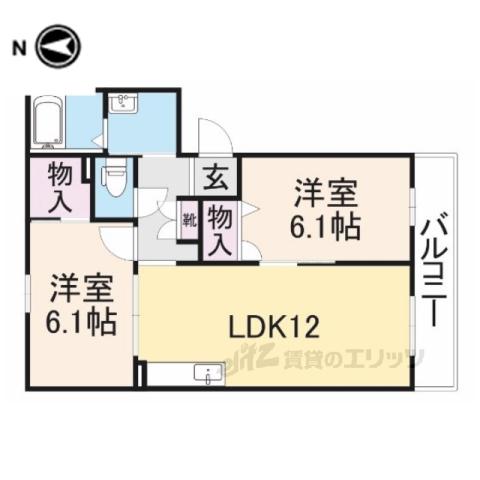 メゾン・ド・エムズ(2LDK/1階)の間取り写真