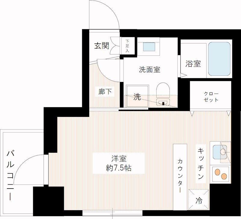 HYS NEXT 西巣鴨(ワンルーム/5階)の間取り写真