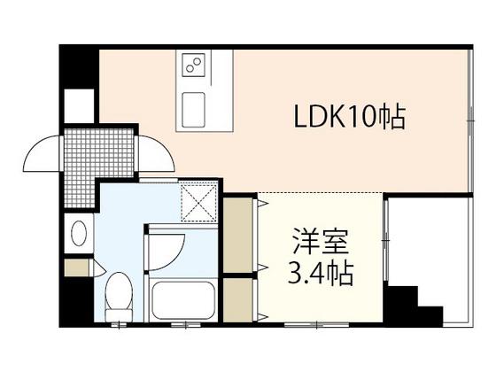 アインラウム(1LDK/6階)の間取り写真