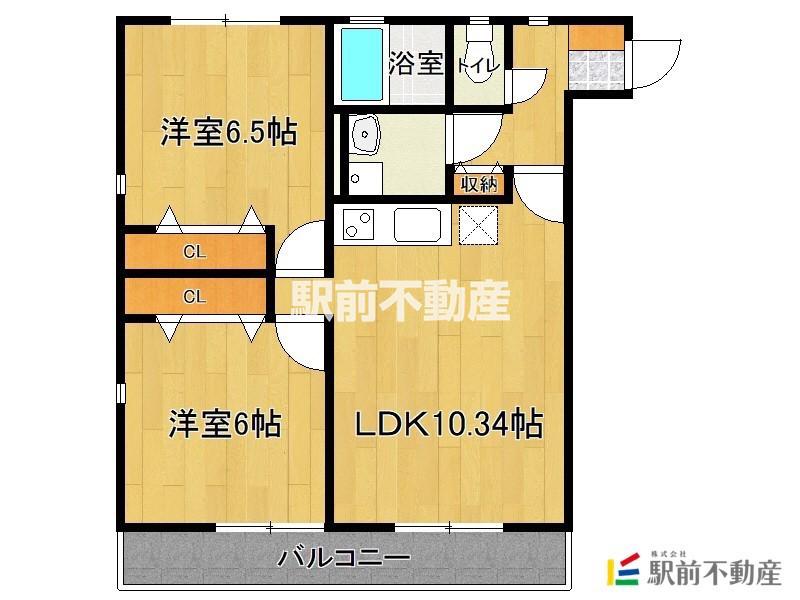 ショコラマンションI(2LDK/3階)の間取り写真