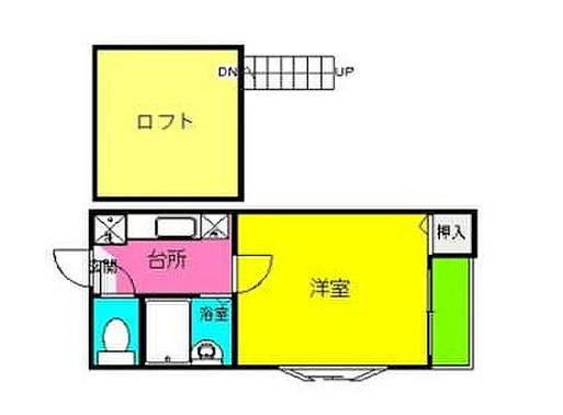 シャローム博多(1K/1階)の間取り写真