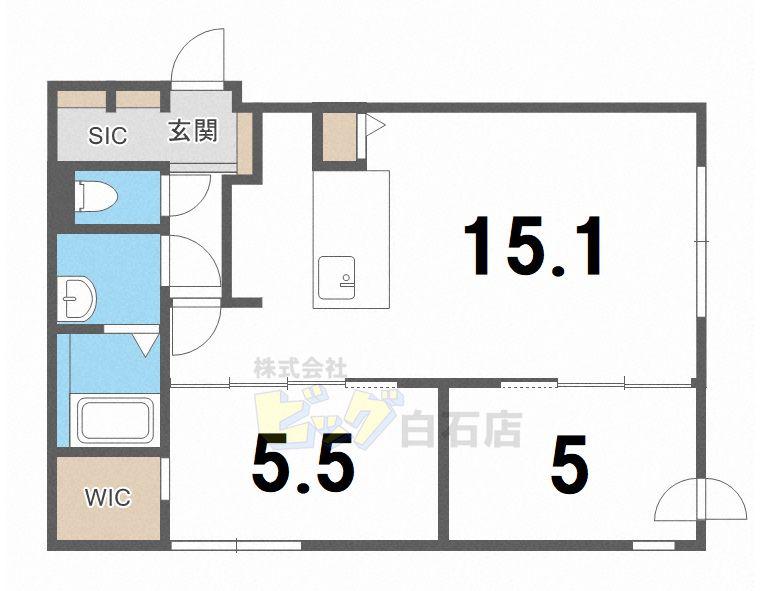 PROUD 5・7(2LDK/4階)の間取り写真
