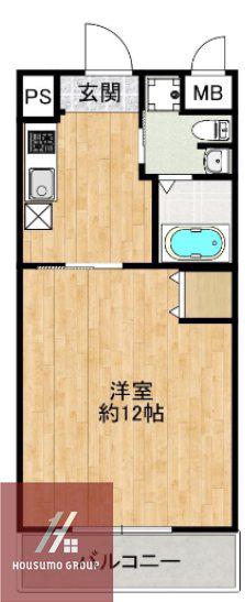 フェリスSEKIME(1K/3階)の間取り写真