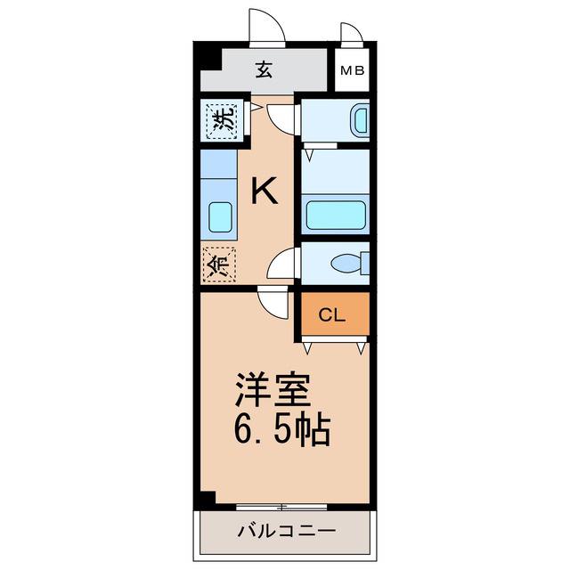 カーサベルカント(1K/2階)の間取り写真
