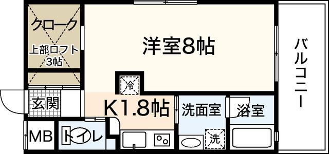 フォーリングステージ京橋(1K/4階)の間取り写真