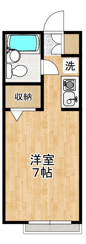 アネックスベル(ワンルーム/1階)の間取り写真
