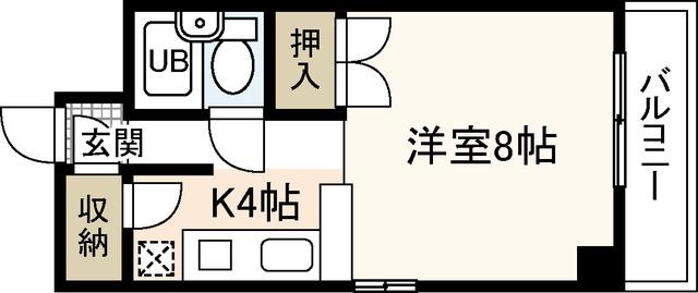 シャンティハイツ(ワンルーム/5階)の間取り写真