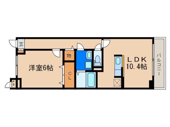 ベルレーブ(1LDK/3階)の間取り写真